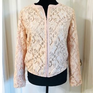 Michael Stars 🌟 🌟Blush Lace Bomber Jacket